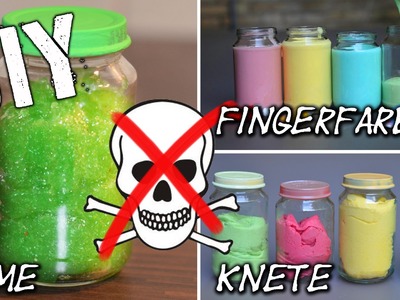 DIY Fingerfarbe – Slime – Knete super easy selbst gemacht | KIDS | dough | finger paint | mamiblock