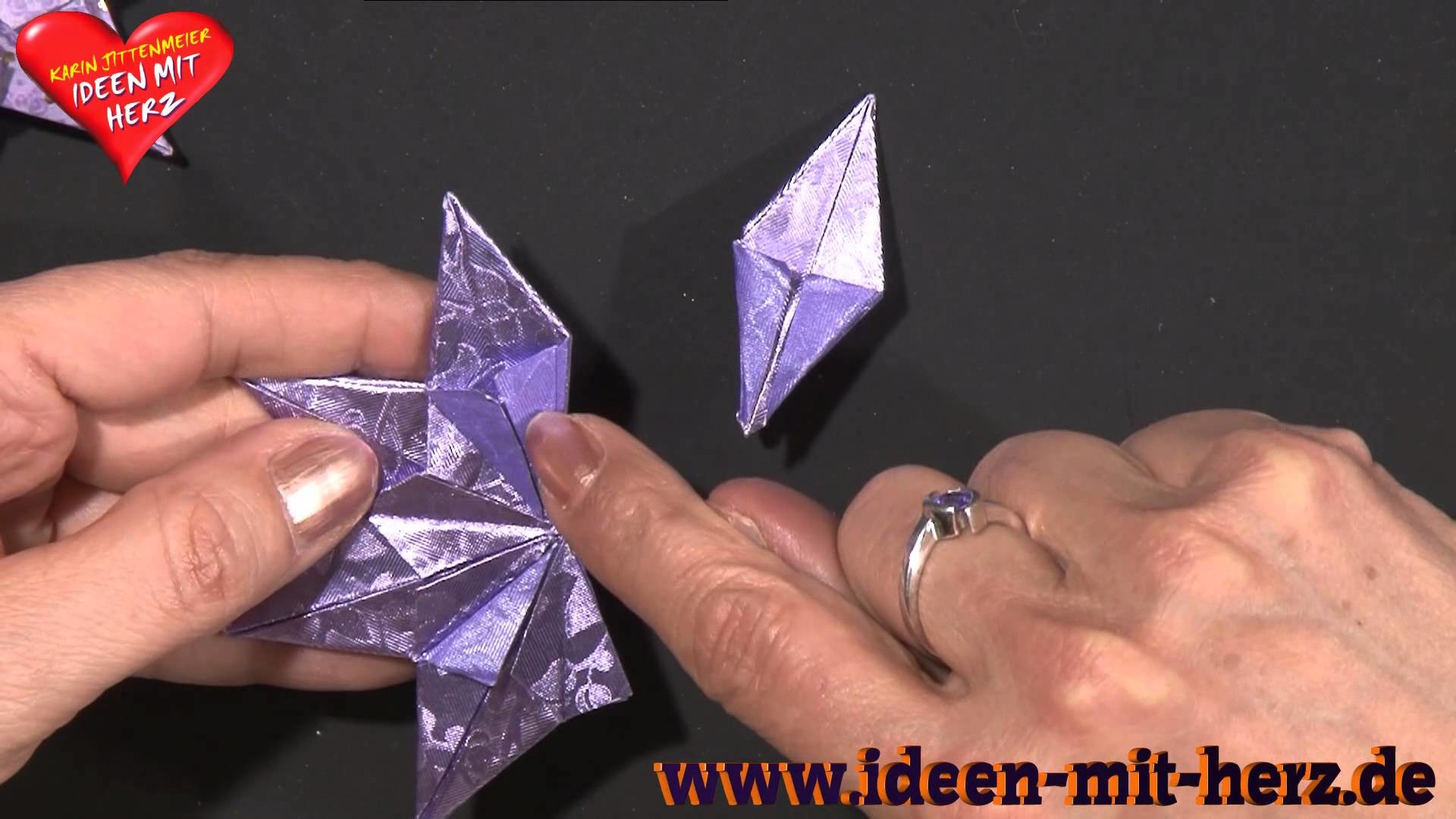 Ideen mit Herz - Origami Stern - Zierstern