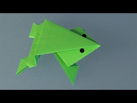 Origami Frosch. Origami Papierfaltkunst lerner