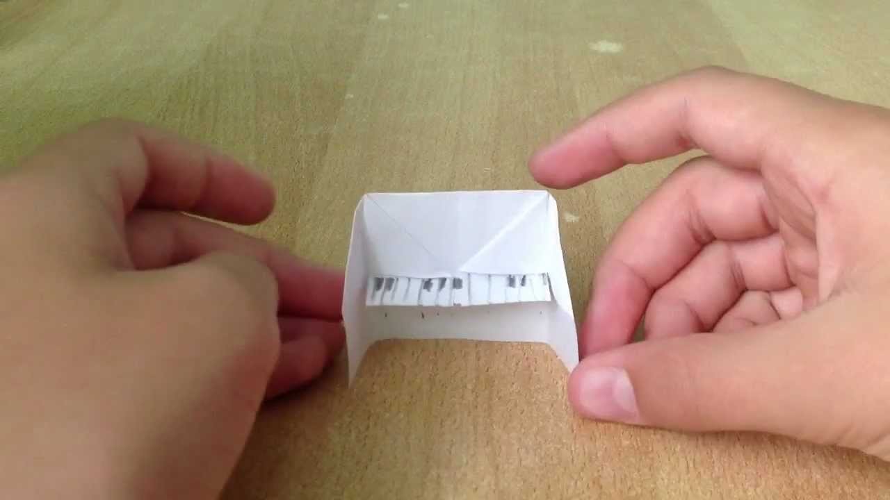 Origami Piano selber basteln - Papier Klavier falten