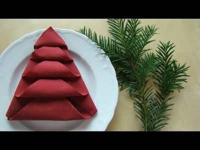 Servietten falten - Tischdeko für Weihnachten