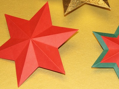 Sterne basteln zu Weihnachten.  3 D Stern falten.  How to fold a six pointed star