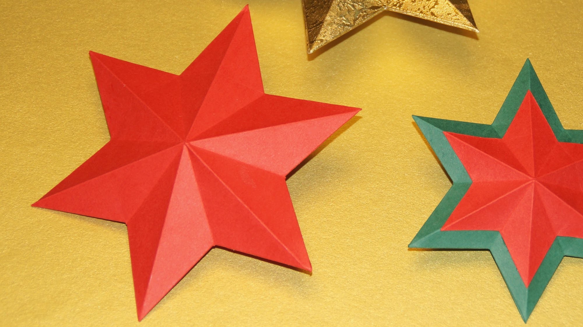 Sterne basteln zu Weihnachten.  3 D Stern falten.  How to fold a six pointed star