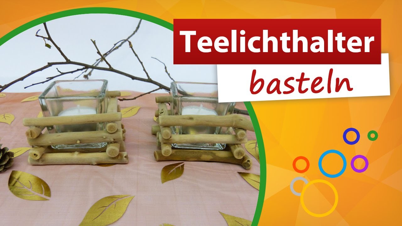 Teelichthalter Holz basteln | trendmarkt24 - Do it yourself Bastelideen