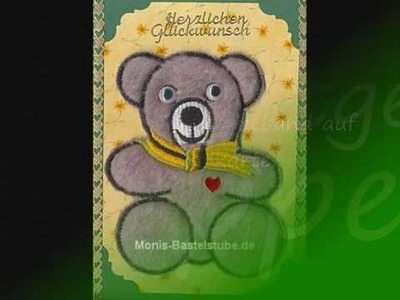 Basteltip Folge Nr.2 - Grußkarten mit Stoffapplikationen