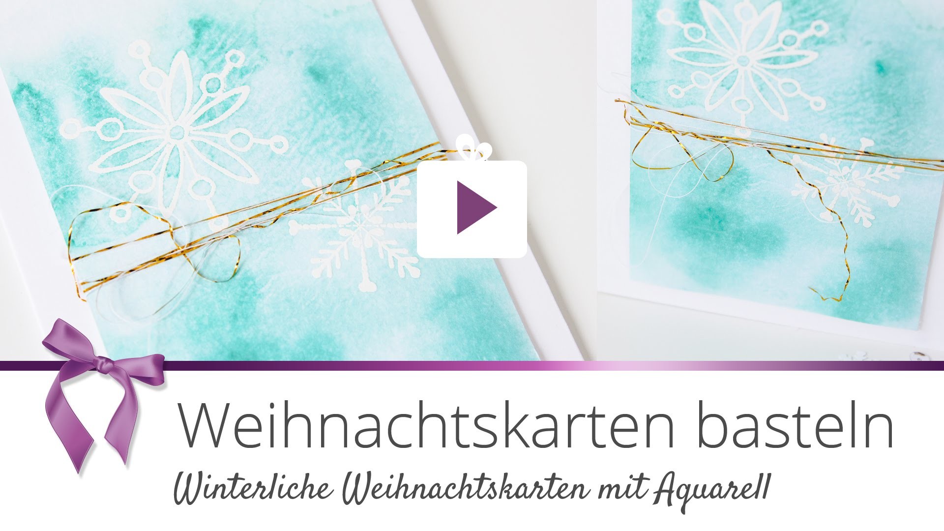 [DIY] Aquarell Weihnachtskarte basteln | Danato