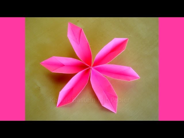 Origami Blumen basteln mit Papier - Leichte DIY Bastelideen - Blüten falten