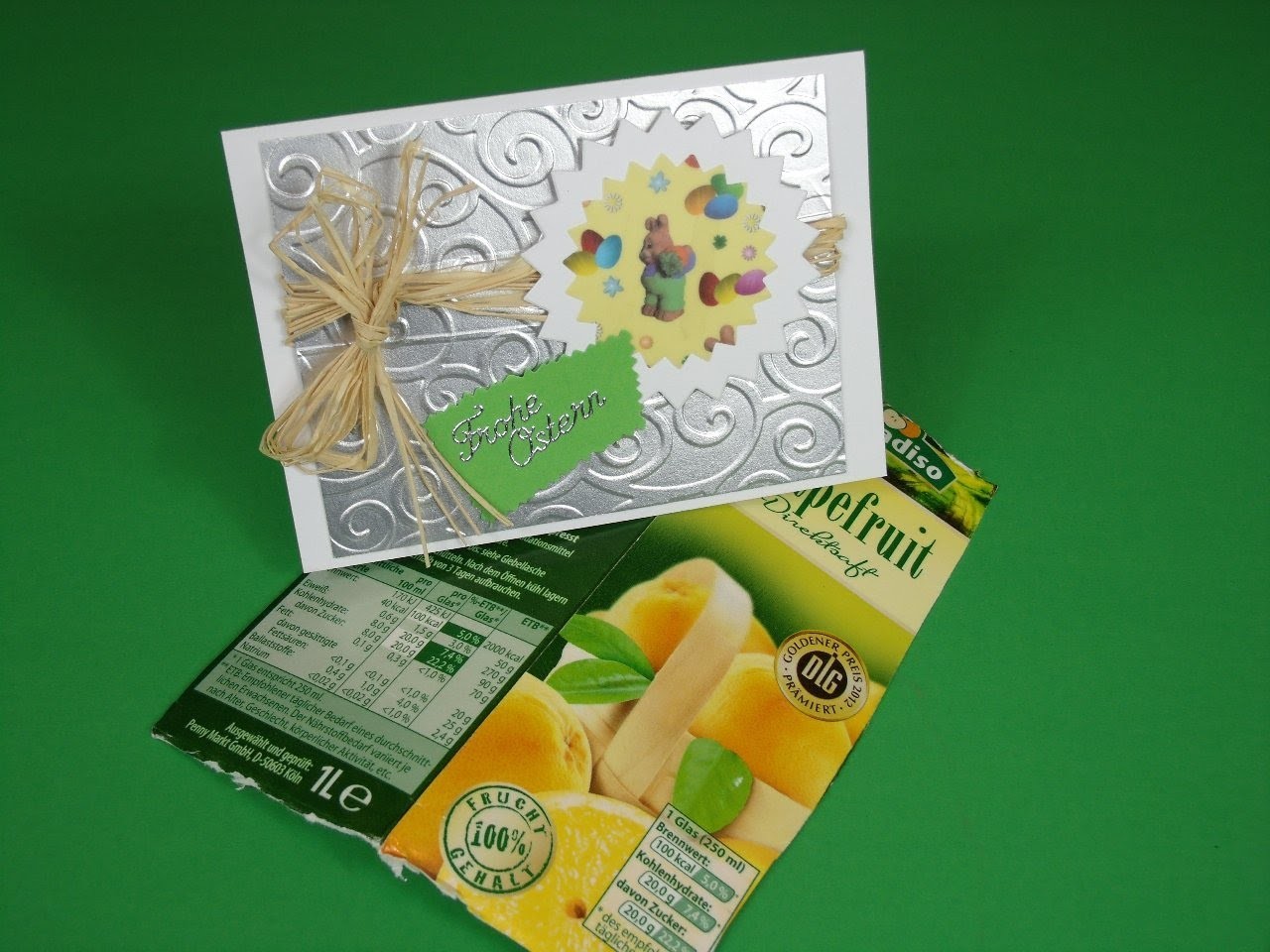 Osterkarte mit Recycling - Material basteln DIY - 2014 card #7