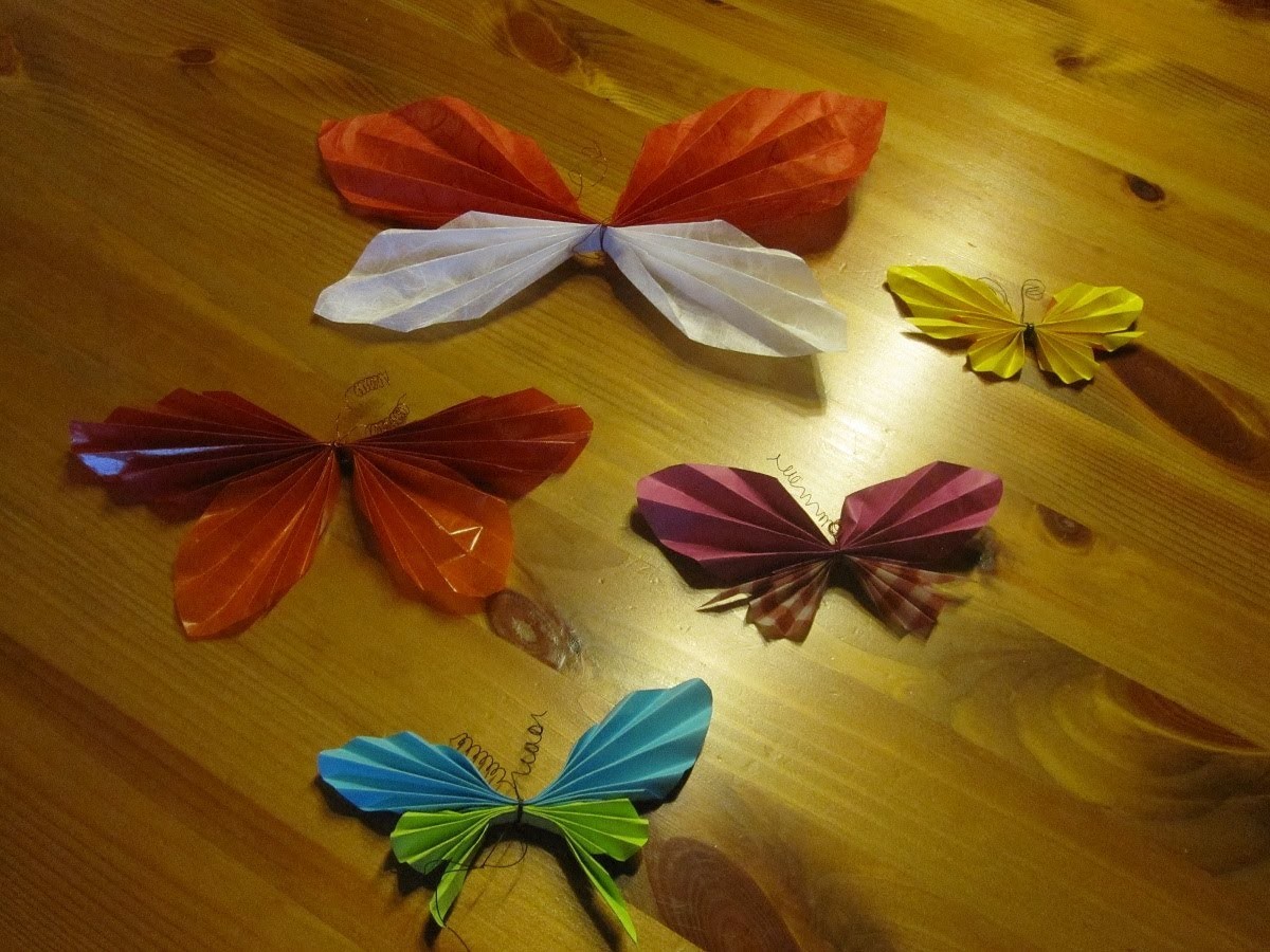 BASTELN MIT PAPIER: Schmetterling falten - Bastelideen mit Papier - Deko basteln