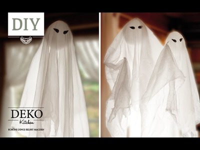 DIY: Schwebende Halloween Gespenster in nur 5 min basteln | Deko Kitchen