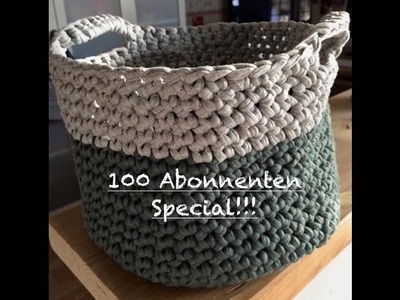 100 Abo Special: Körbe. Korb häkeln aus Zpagetti Textilgarn