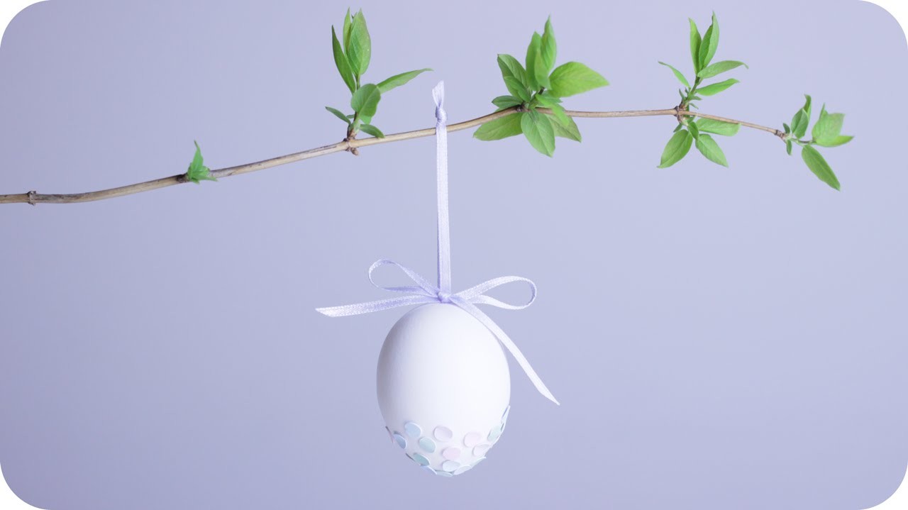 DIY | Confetti Dipped Easter Egg | Ostereier aufhängen | Osterdekoration selber machen | chestnut!