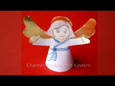 Engel Basteln - Weihnachtsengel basteln mit Papier