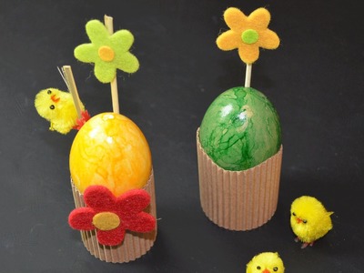 Ostern: Eierbecher aus Wellpappe