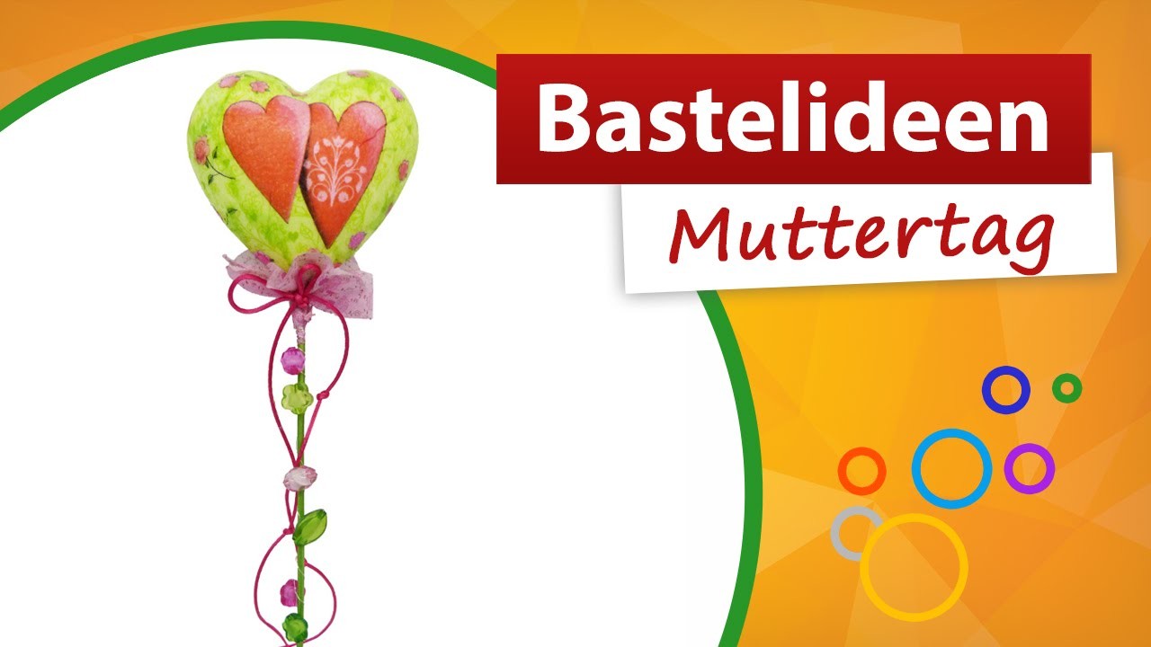 Bastelidee Muttertag - Herz basteln | trendmarkt24 Bastelidee Muttertagsgeschenk