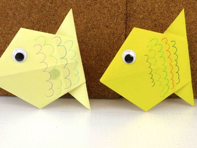 DIY Origami deutsch einfach - Wie falte ich einen Fisch aus Papier Anleitung