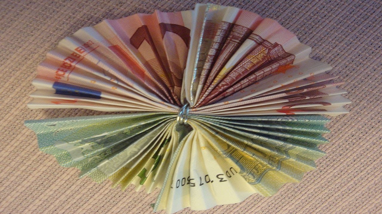 Geldschein falten ❁Geldschein Blume aus 15 € ❁ Deko Ideen mit Flora-Shop