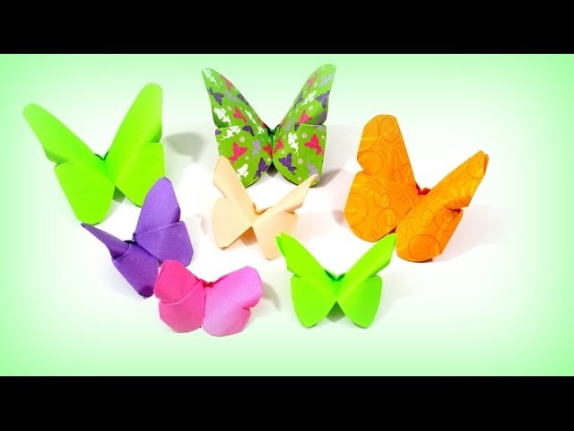 Origami Schmetterling falten - Basteln mit Papier - DIY Bastelideen