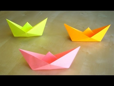 Papierschiff falten - Basteln mit Kindern - Leichtes Origami - Basteln Ideen