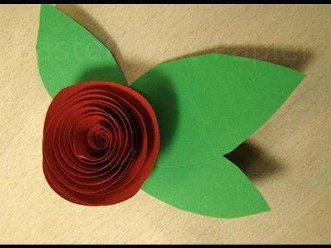 Rosen basteln mit Papier - Anleitung zum Blumen basteln. Basteln Ideen