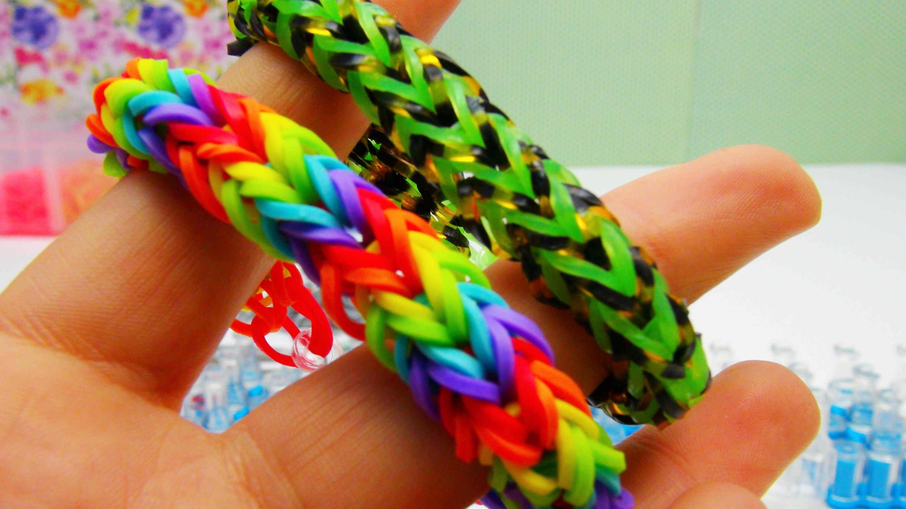 Dragonscale Fishtail Bracelet. Armband Rainbow Loom Dragon Scale Fishtail Anleitung | deutsch