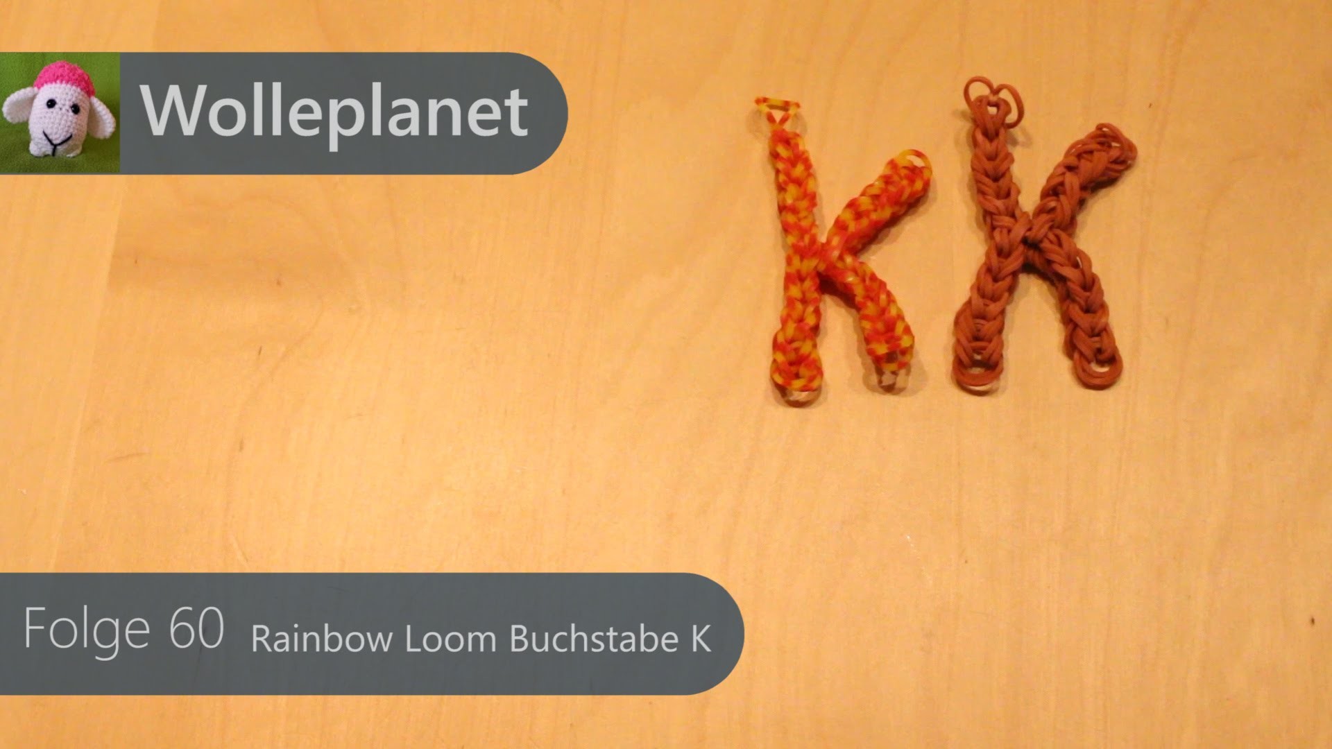 Rainbow Loom Buchstabe K mit Gabeln