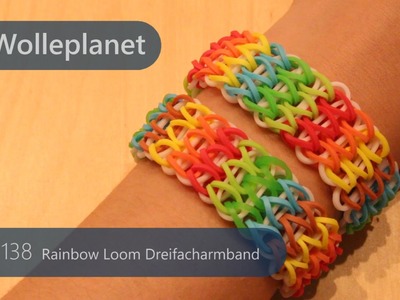 Rainbow Loom Dreifach Armband mit Gabel