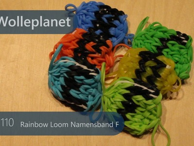 Rainbow Loom Namensband F mit Loom