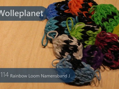 Rainbow Loom Namensband J mit Loom
