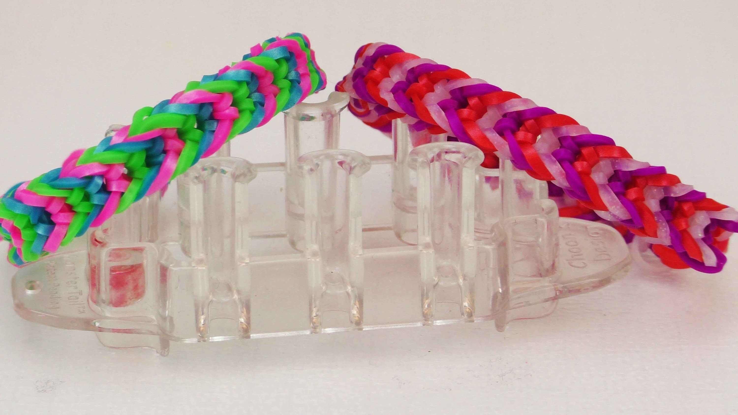 Loom Armband | 3 fach Invertiertes Armband | Monstertail Rainbow Loom
