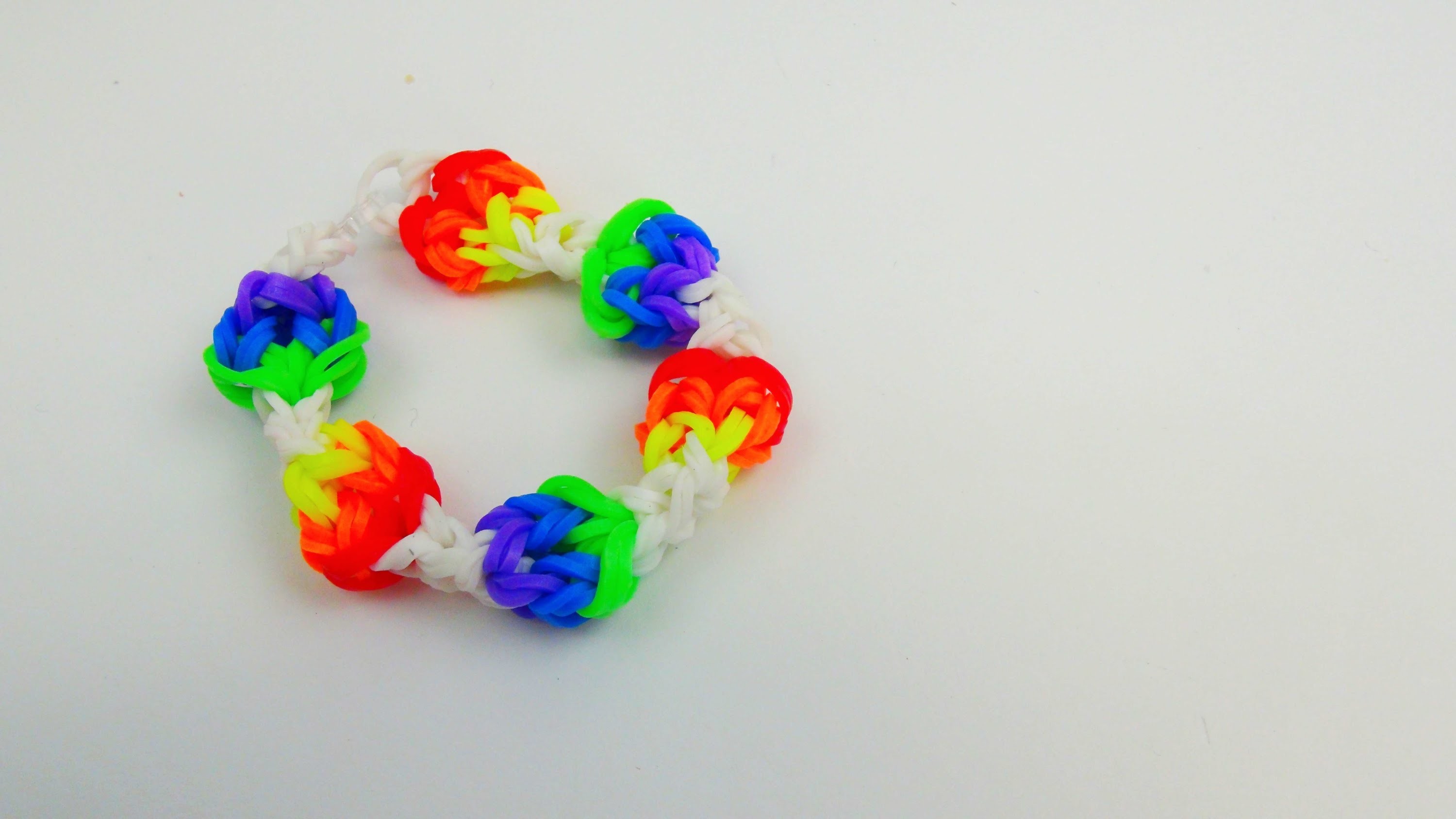Loom Bands Eis Armband. Bracelet Ice Loom Band with MonsterTail Tutorial | deutsch