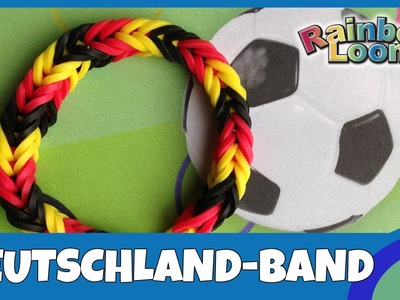 Rainbow Loom Fußball-WM Fan-Armband - deutsche Anleitung