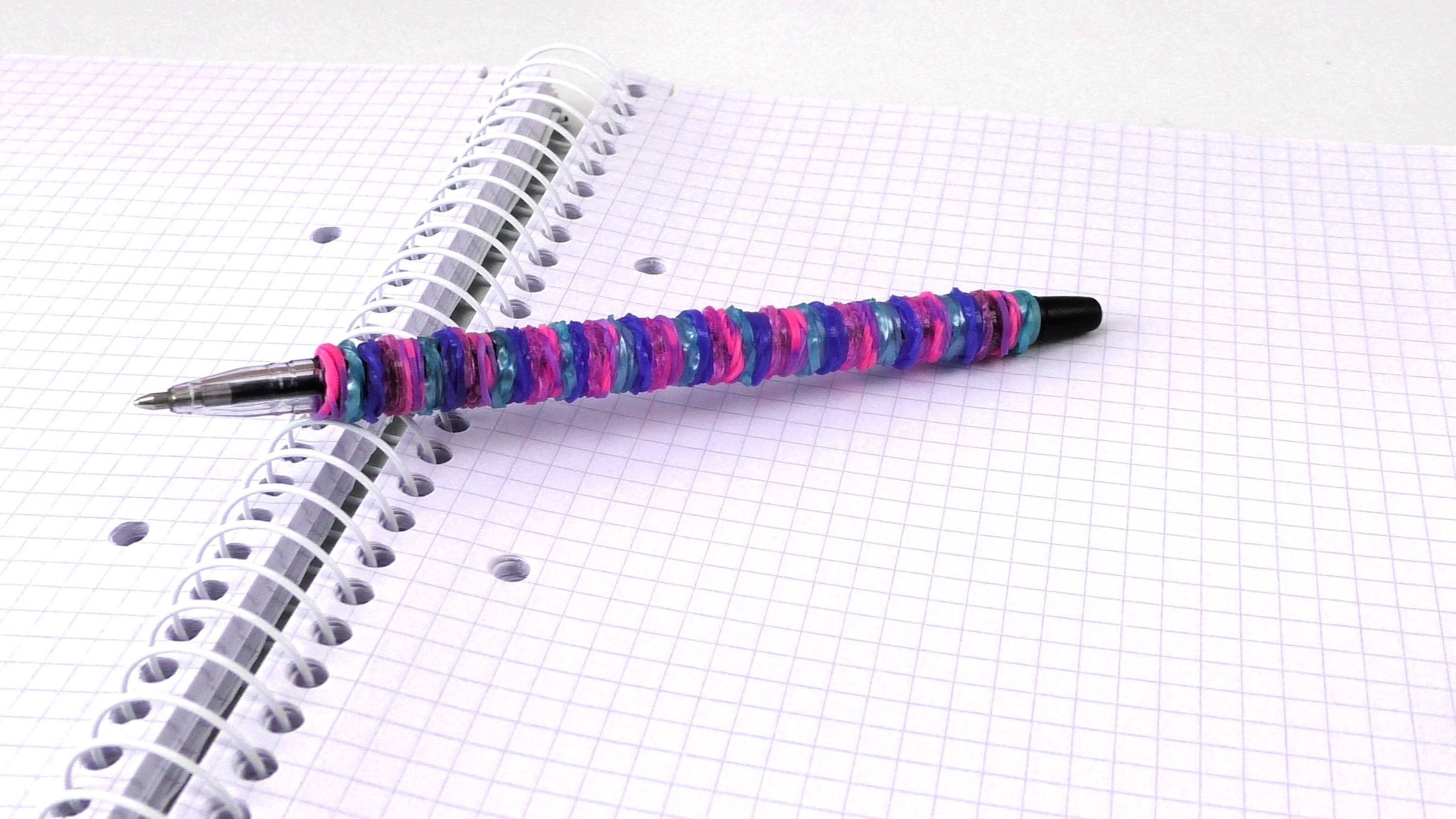 Stift verloomen - Kugelschreiber oder Bleistift mit Loom Bands verschönern Anleitung deutsch