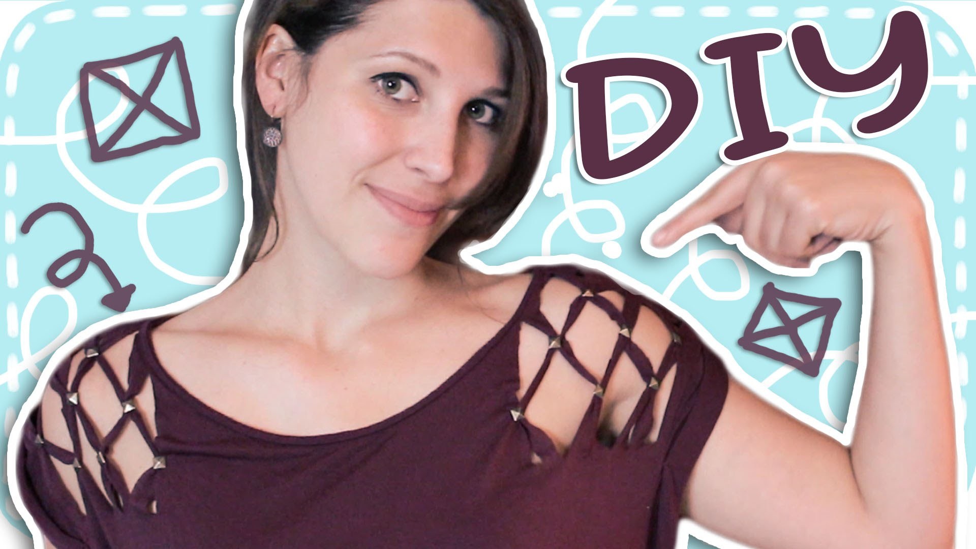 DIY ✂ T-Shirt-Schulter mit Nieten | DoItLisa