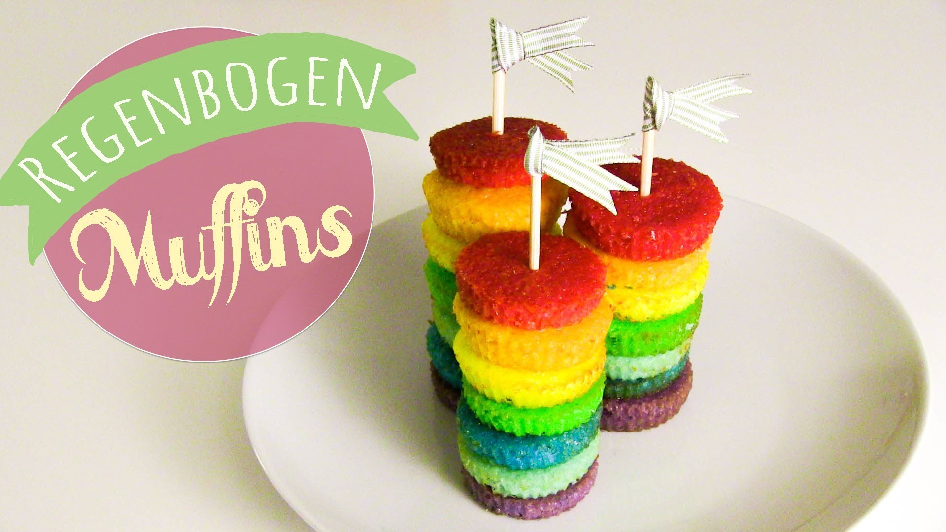 Party Regenbogen Muffins