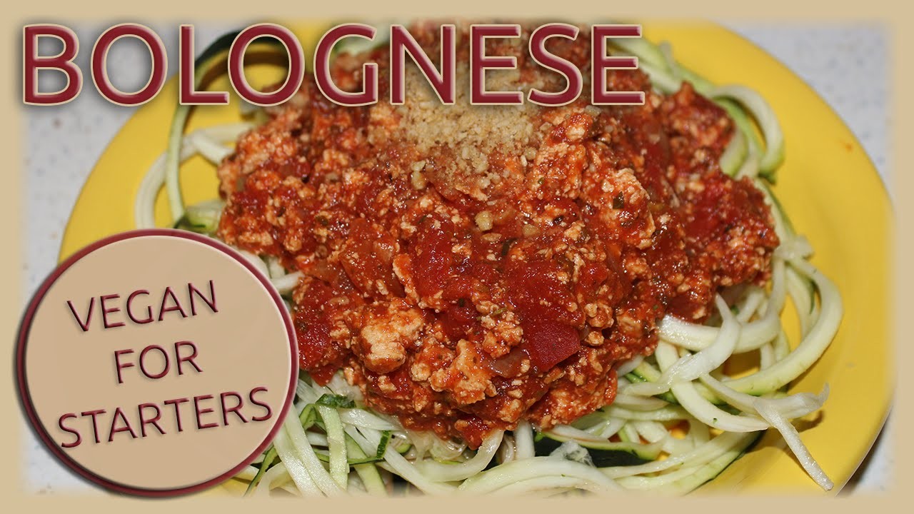 VeganForStarters - Rezept: vegane Bolognese & Parmesan