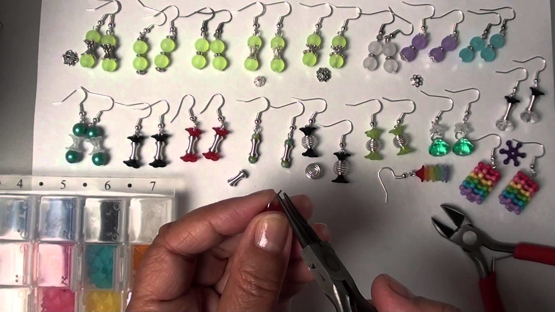 DIY Ohrringe selbst gestalten , Regenbogenmuster,Rainbow , Anleitung für Anfänger