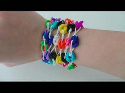 Loom bands farbenfrohes Tropfen-Armband (Anleitung deutsch)