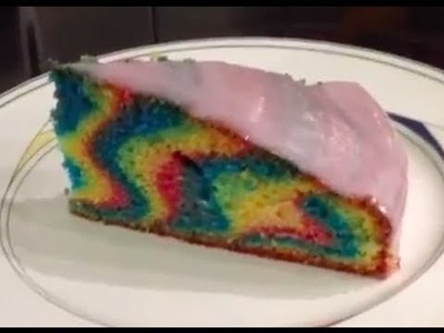 Rainbow cake Tutorial. Regenbogenkuchen back Anleitung ( english subtitles )