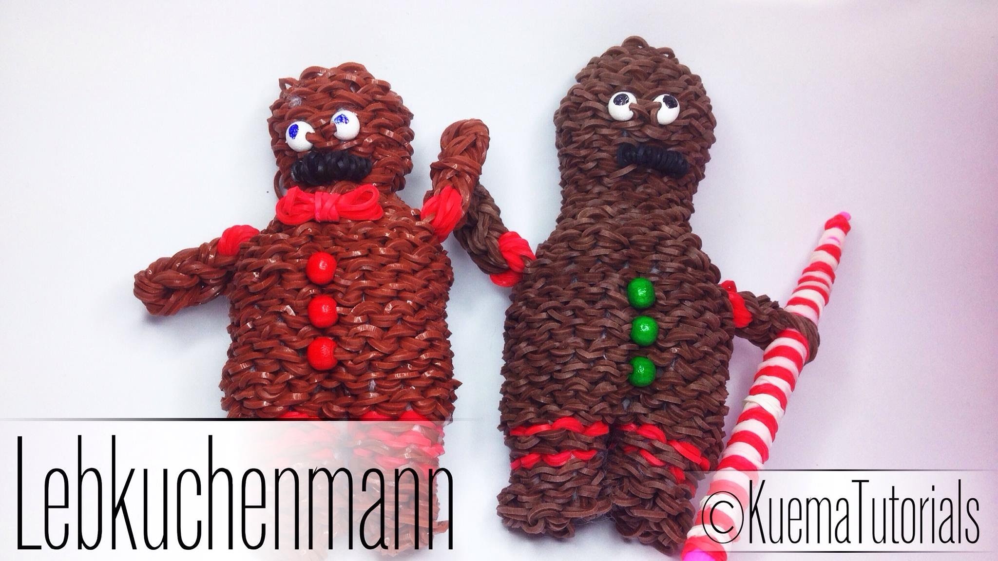 Rainbow Loom 3D Lebkuchenmann. Gingerbread Man