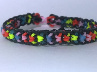 How to make Rainbow Loom Boxed Bow Bracelet two pegs on loom DIY