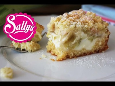 Rhabarberkuchen mit Vanillecreme und Streuseln - sehr einfach, auch als Blechkuchen!