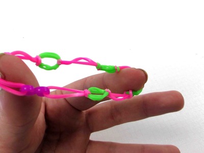 Rainbow Loom Knoten-Armband - Loom Armband mit Knoten selber machen Anleitung