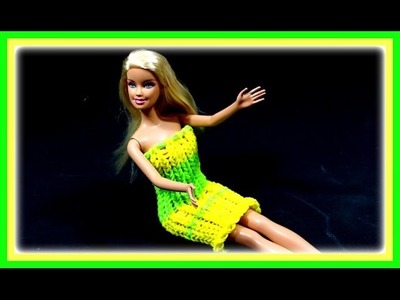 Barbie Kleid selber machen - Loom Bands Puppenkleid Kleidung | Bastelideen