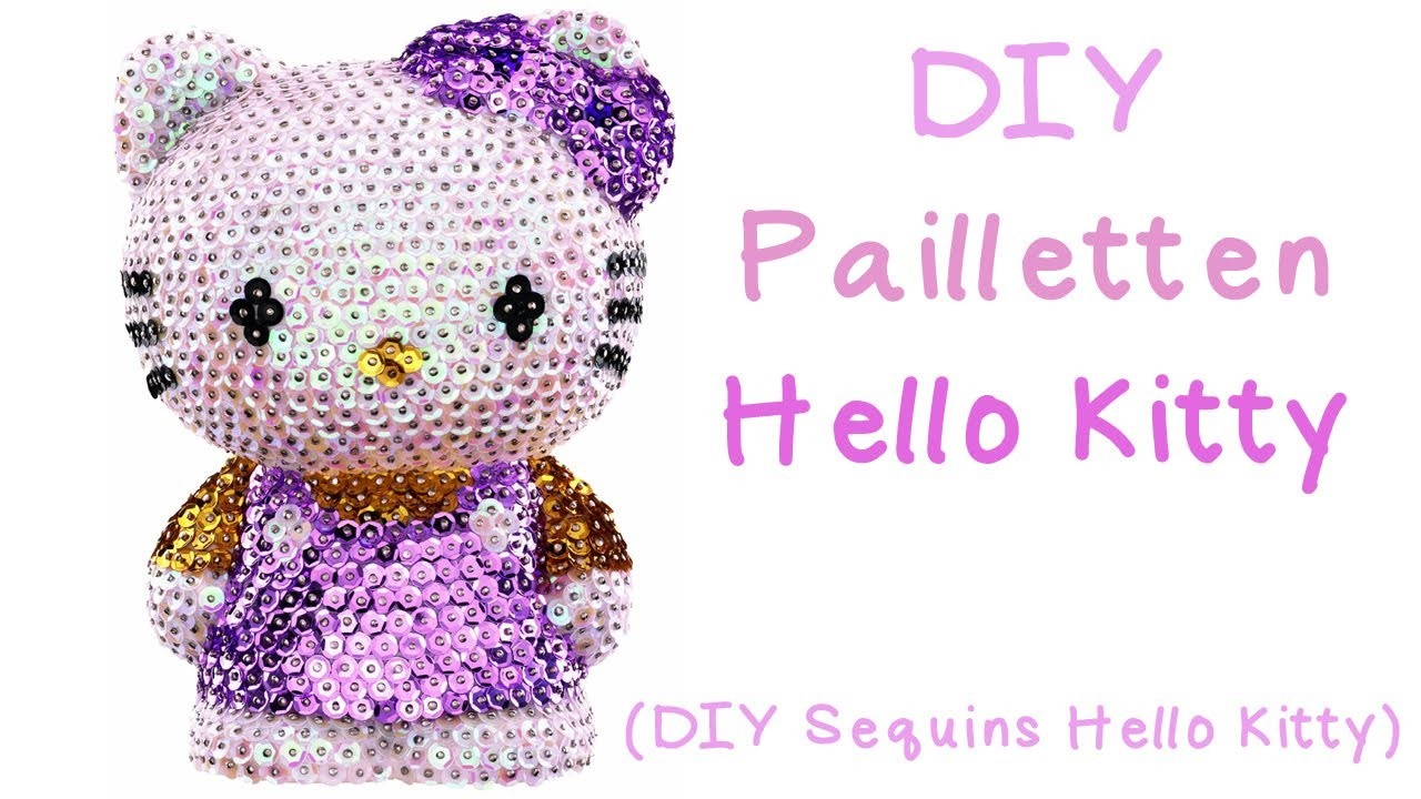 [DIY] Pailletten Hello Kitty & Giveaway. Sequins Hello Kitty  | Anielas Fimo [geschlossen]