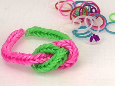 Loom Armband mit großem Knoten Anleitung - Wie macht man ein Rainbow Loom Knotenarmband?