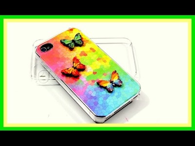 Schmetterling Handyhülle selbst gestalten - DIY Handyhüllen iphone 6, iphone 5, iphone 4 alle Handys