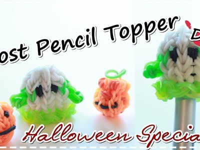 Halloween DIY | Rainbow Loom Charms GHOST | Pencil Topper