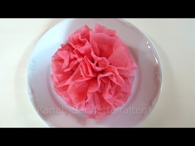 Servietten falten Rose. Blume - Einfache Deko für Hochzeit