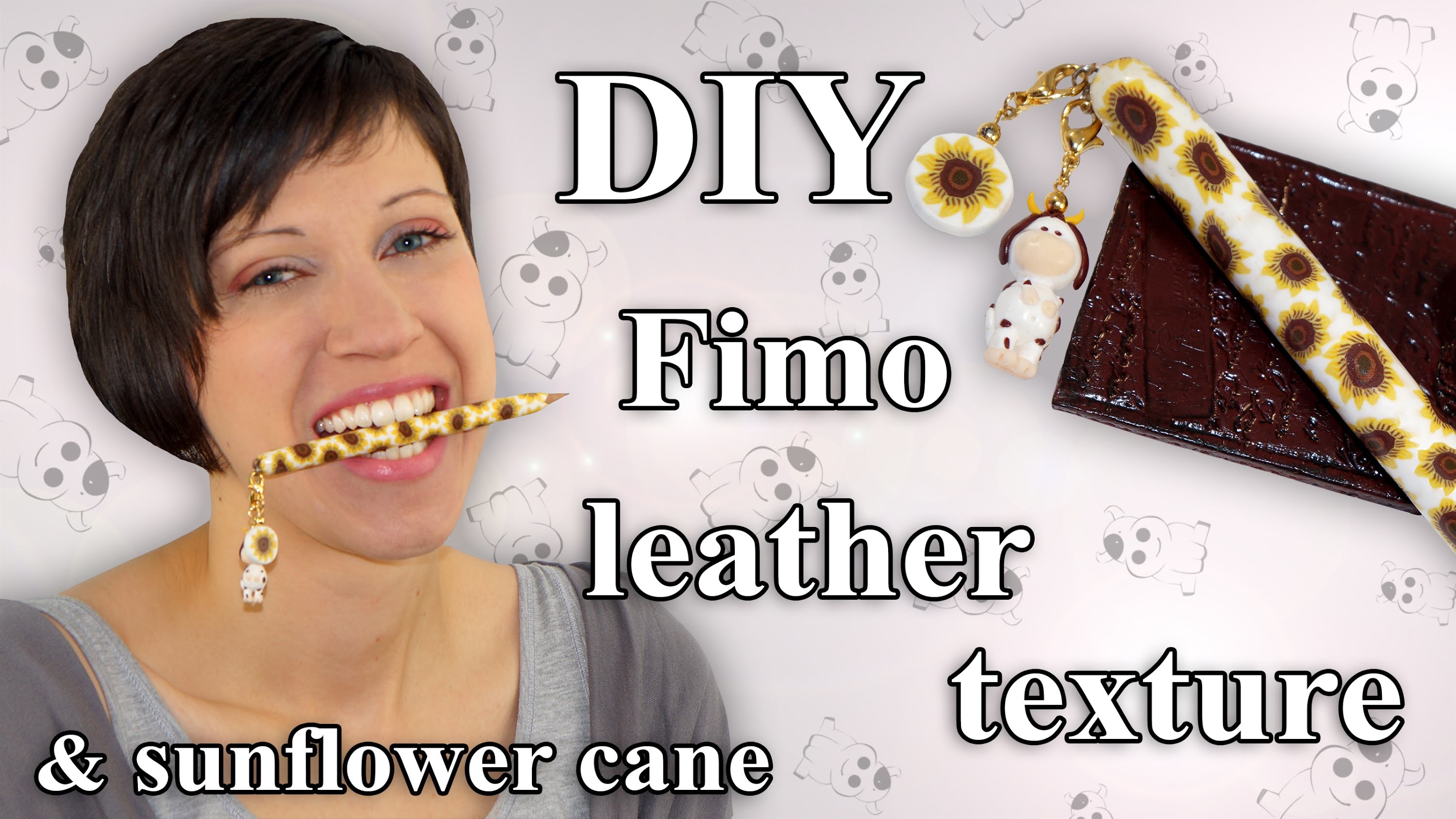 FIMO Leder Stift: Polymer Clay Pen Holder Sunflower - Tutorial [HD.DE] (EN-Sub)